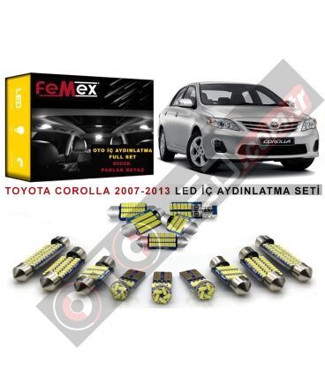 Toyota Corolla 2007-2013 LED İç Aydınlatma Ampul Seti FEMEX Parlak Beyaz