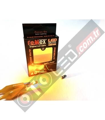 FEMEX Premium 10'lu T5 Led 3030 Chipset 3smd Mini Led Ampul Turuncu