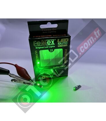 FEMEX Premium 10'lu T5 Led 3030 Chipset 3smd Mini Led Ampul Yeşil