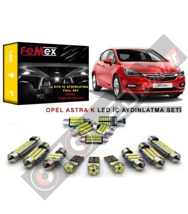 Opel Astra K LED İç Aydınlatma Ampul Seti FEMEX Parlak Beyaz