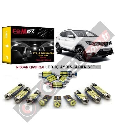 Nissan Qashqai J11 LED İç Aydınlatma Ampul Seti FEMEX Parlak Beyaz