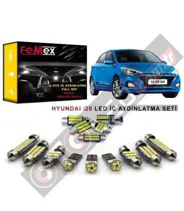 Hyundai i20 LED İç Aydınlatma Ampul Seti FEMEX Parlak Beyaz