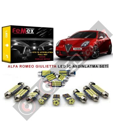 Alfa Romeo Giulietta LED İç Aydınlatma Ampul Seti FEMEX Parlak Beyaz