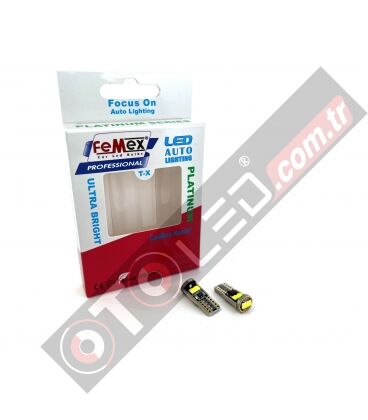FEMEX Platinum Beyaz T10 6smd 3030Chipset Led Ampul Aktif Canbus