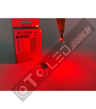FEMEX Platinum Kırmızı T10 3smd OSRAM Chipset Led Ampul Aktif Canbus