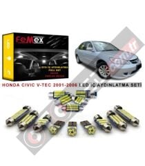 Honda Civic V-Tec 2001-2006 LED İç Aydınlatma Ampul Seti FEMEX Parlak Beyaz