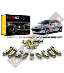 Peugeot 307 (2001-2008) LED İç Aydınlatma Ampul Seti FEMEX Parlak Beyaz