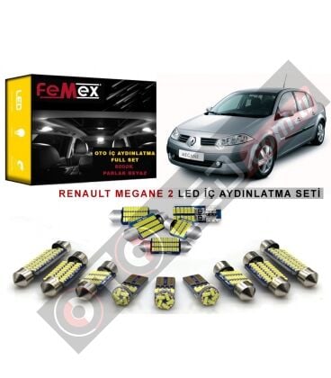 Renault Megane 2 LED İç Aydınlatma Ampul Seti FEMEX Parlak Beyaz