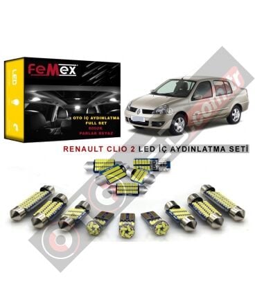 Renault Clio 2 LED İç Aydınlatma Ampul Seti FEMEX Parlak Beyaz