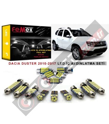 Dacia Duster 2010-2017 LED İç Aydınlatma Ampul Seti FEMEX Parlak Beyaz