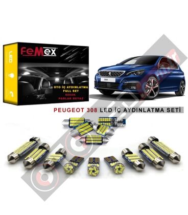Peugeot 308 LED İç Aydınlatma Ampul Seti FEMEX Parlak Beyaz