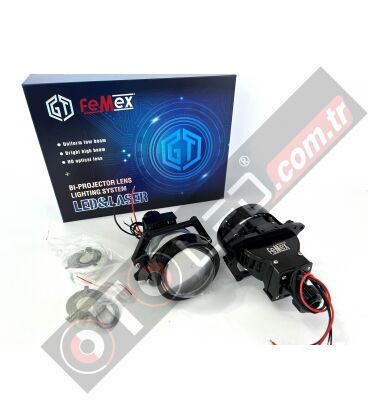 Femex P50 Bi-Led Projektör Far İçi Led Mercek 3,0 Inc High Power Kısa Uzun Birlikte