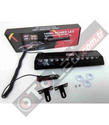 S12 Led Turuncu - Beyaz Çakar Modül Mercekli Çakmaklık Girişli