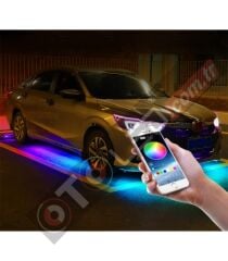 App Kontrollü Araç Altı Animasyonlu Kayar ColorFull Renkli Led - Sinyal Modüllü  120cm*90cm