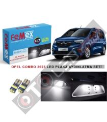 Opel Combo 2023 Sonrası LED Plaka Aydınlatma Ampul Seti FEMEX Parlak Beyaz