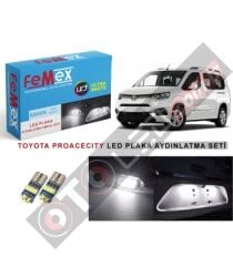 Toyota ProaceCity LED Plaka Aydınlatma Ampul Seti FEMEX Parlak Beyaz