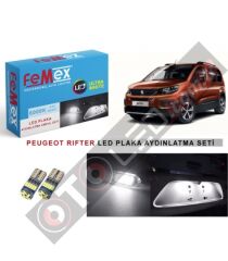 Peugeot Rifter LED Plaka Aydınlatma Ampul Seti FEMEX Parlak Beyaz