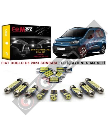 Fiat Doblo D5 LED İç Aydınlatma Ampul Seti FEMEX Parlak Beyaz