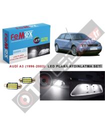Audi A3 (1996-2003) Led Plaka Aydınlatma Ampul Seti Femex Parlak Beyaz