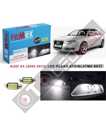 Audi A4 (2002-2012) Led Plaka Aydınlatma Ampul Seti Femex Parlak Beyaz
