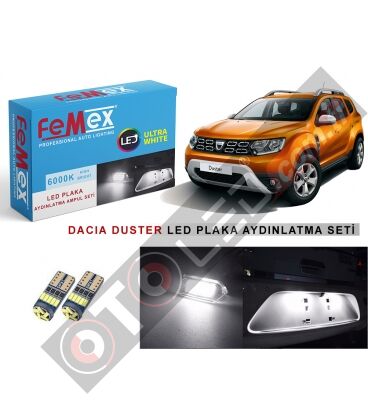 Dacia Duster Led Plaka Aydınlatma Ampul Seti Femex Parlak Beyaz