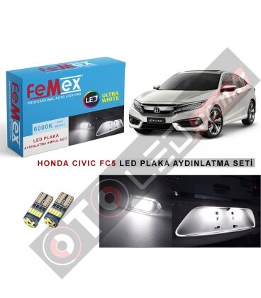 Honda Civic Fc5 Led Plaka Aydınlatma Ampul Seti Femex Parlak Beyaz