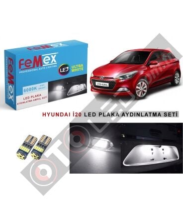 Hyundai İ20 Led Plaka Aydınlatma Ampul Seti Femex Parlak Beyaz