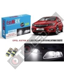Opel Astra K Led Plaka Aydınlatma Ampul Seti Femex Parlak Beyaz