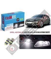 Opel Astra H Led Plaka Aydınlatma Ampul Seti Femex Parlak Beyaz