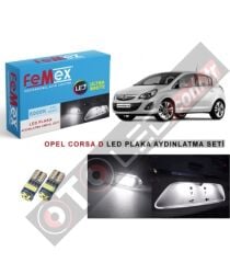 Opel Corsa D Led Plaka Aydınlatma Ampul Seti Femex Parlak Beyaz