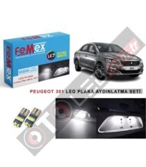 Peugeot 301 Led Plaka Aydınlatma Ampul Seti Femex Parlak Beyaz