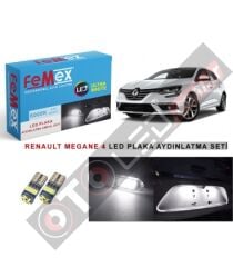Renault Megane 4 Led Plaka Aydınlatma Ampul Seti Femex Parlak Beyaz