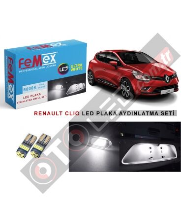 Renault Clio Led Plaka Aydınlatma Ampul Seti Femex Parlak Beyaz
