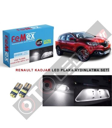 Renault Kadjar Led Plaka Aydınlatma Ampul Seti Femex Parlak Beyaz