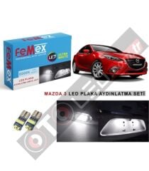 Mazda 3 Led Plaka Aydınlatma Ampul Seti Femex Parlak Beyaz