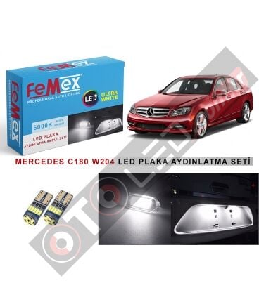 Mercedes C180 W204 Led Plaka Aydınlatma Ampul Seti Femex Parlak Beyaz