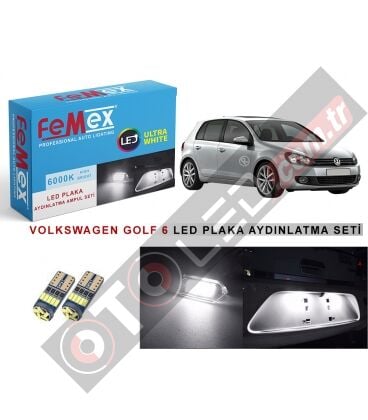 Volkswagen Golf 6 Led Plaka Aydınlatma Ampul Seti Femex Parlak Beyaz