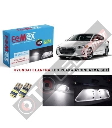 Hyundai Elantra Led Plaka Aydınlatma Ampul Seti Femex Parlak Beyaz