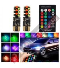 T10 Kumandalı RGB Led Park Ampulü