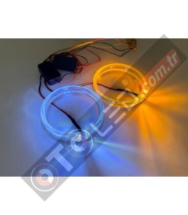 Angel Halka CREE Chipset 95mm Beyaz Turuncu Sinyal Modlu