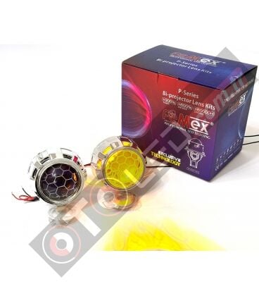 Femex Bi-Xenon Turuncu Bal Petek Desenli Far İçi Mercek 2,5 Inc Far Merceği Led Xenon Uyumlu