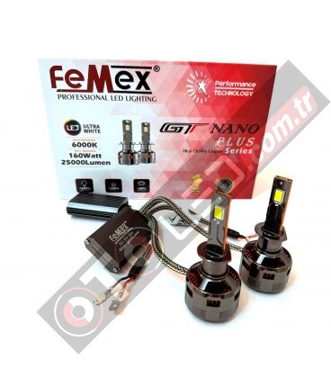 Femex GT Nano Plus Csp LUMILED ROYAL Chipset Radyatör Soğutmalı H1 Led Xenon Far Ampulu