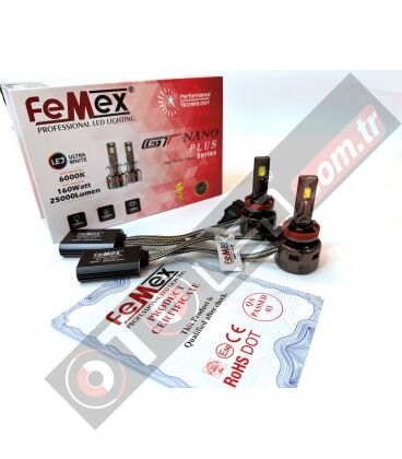 Femex GT Nano Plus Csp LUMILED ROYAL Chipset Radyatör Soğutmalı H8/11 Led Xenon Far Ampulu