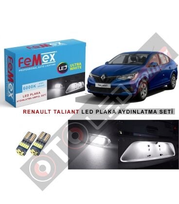 Renault Taliant LED Plaka Aydınlatma Ampul Seti FEMEX Parlak Beyaz