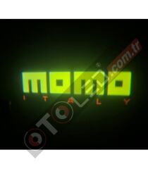 Momo Logolu Mesafe Sensörlü  Fotoselli Pilli Yapıştırmalı Kapı Altı Led Logo