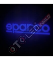 Sparco Logolu Mesafe Sensörlü  Fotoselli Pilli Yapıştırmalı Kapı Altı Led Logo