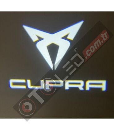 Cupra Araçlar İçin Mesafe Sensörlü  Fotoselli Pilli Yapıştırmalı Kapı Altı Led Logo