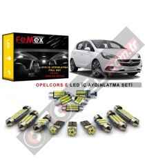 Opel Corsa E LED İç Aydınlatma Ampul Seti FEMEX Parlak Beyaz