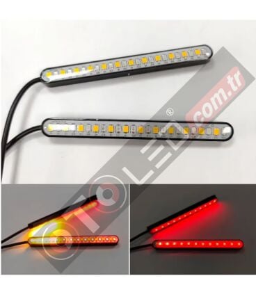 24 Smd Led Çakarlı Stop  Kayar sinyal 10cm