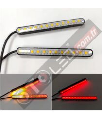 24 Smd Led Çakarlı Stop  Kayar sinyal 10cm